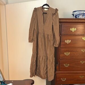 Nation LTD Brown Long Sleeve Dress